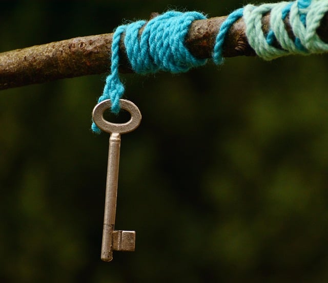 Antique key on a branch. Finding the right funeral homes Sterling Heights, MI is key to honoring your loved one.