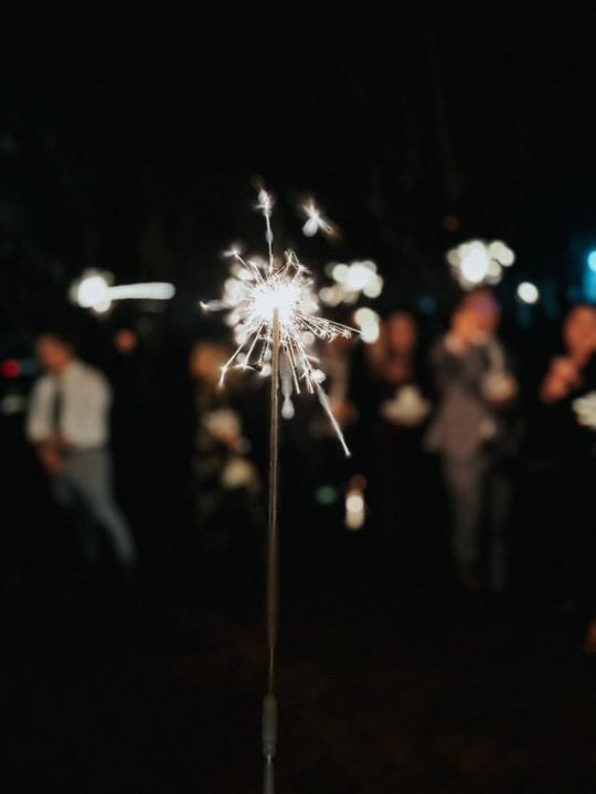 Sparkler tribute during a heartfelt cremation memorial service in Sterling Heights, MI