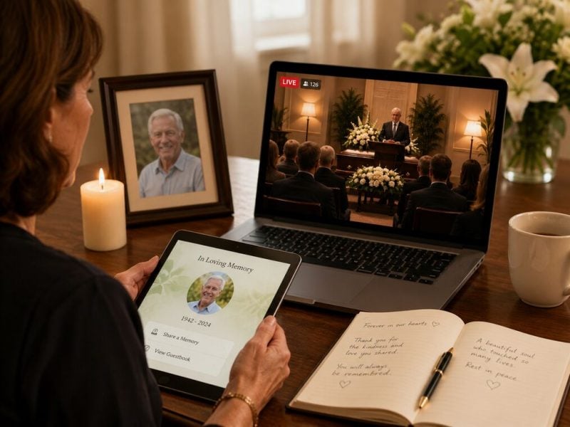 Virtual memorial at funeral homes Royal Oak, MI